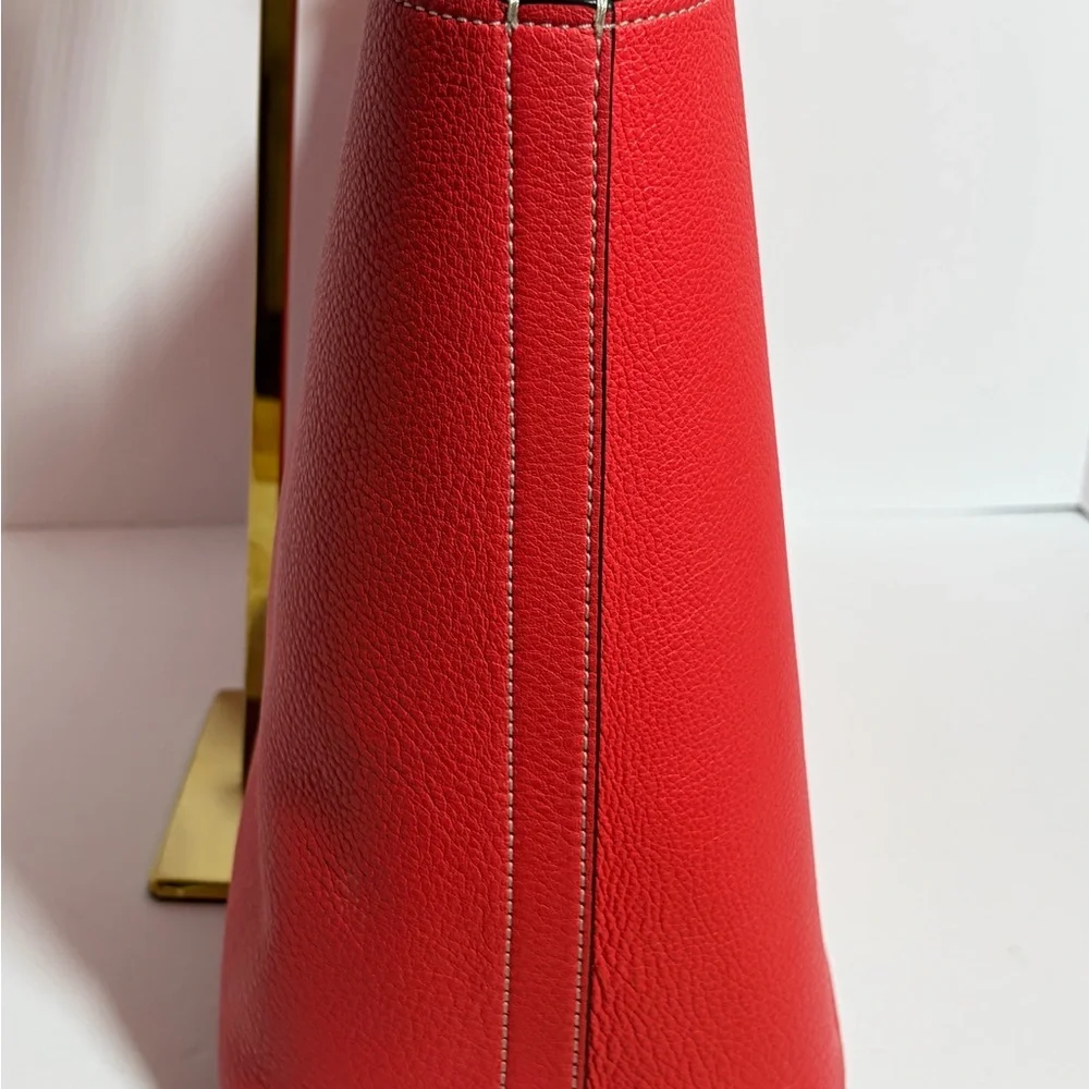 Tory Burch Vibrant Red Logo Tote